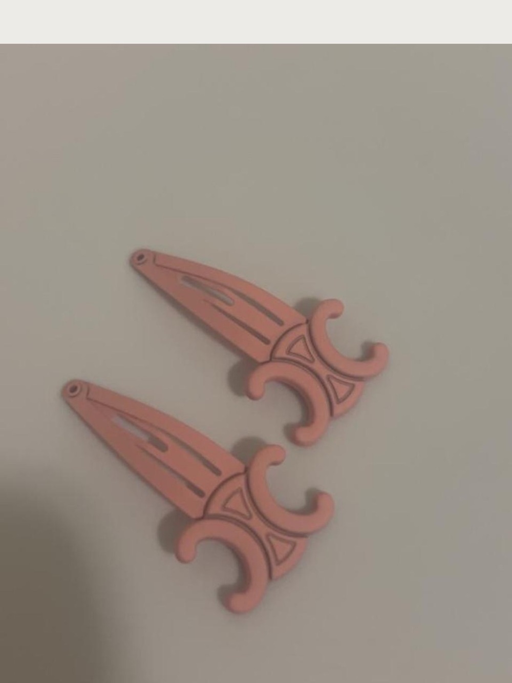 Miu Miu Pink Decorative Hair Clip Pair